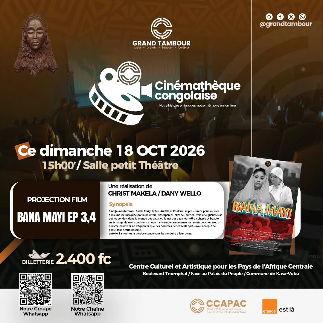 Cinémathèque congolaise : Bana Mayi poursuit son récit au Grand Tambour