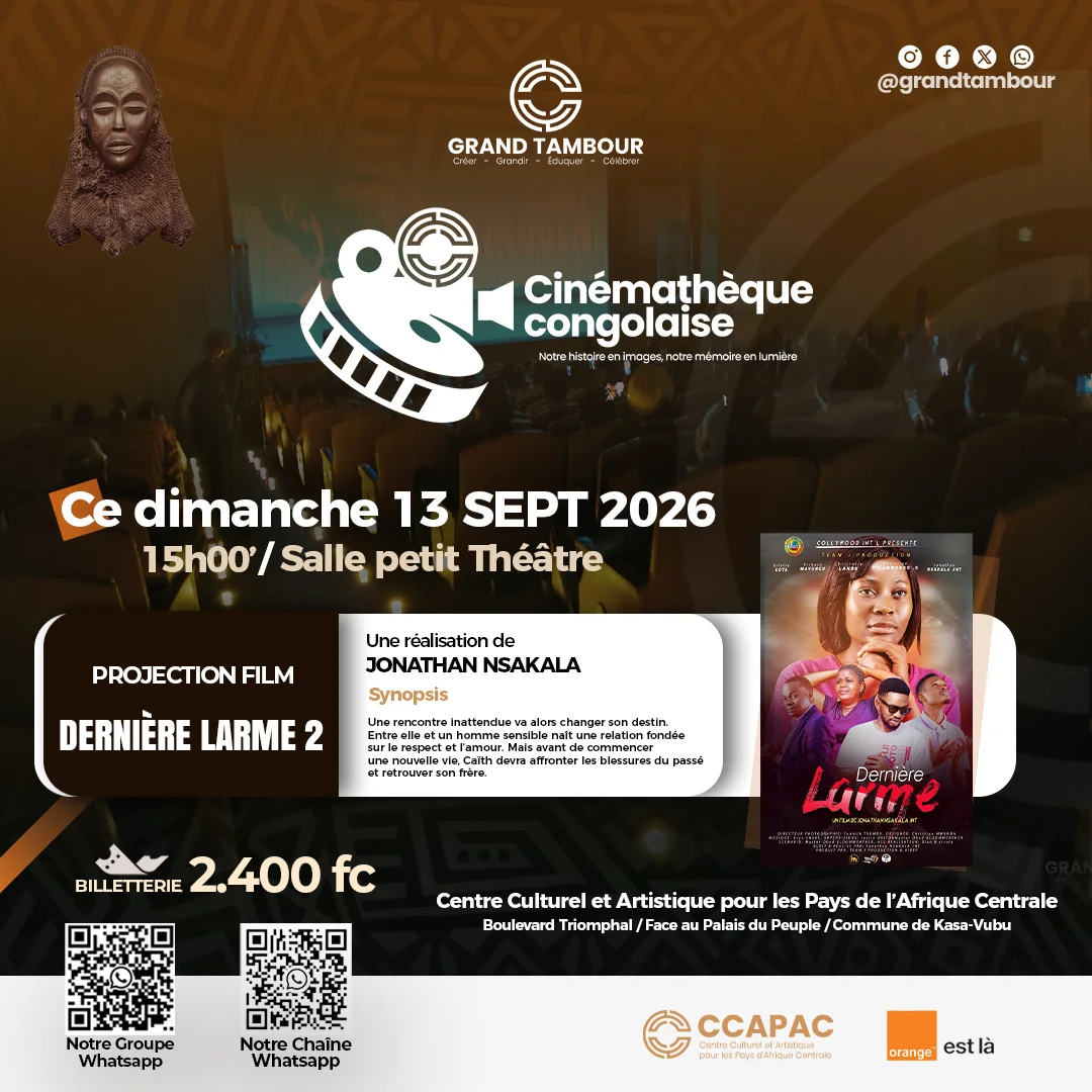 La Cinémathèque congolaise met à l’honneur le cinéma de Matadi avec Dernière Larme 2